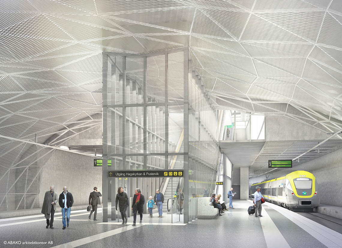 Illustration över möjlig utformning av Haga plattform.